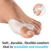 EliteKoopers 2Pcs Silicone Gel Bunion Toe Protector Straightener Spreader Splint Pads
