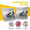 2 x Square 10cm Vinyl Stickers - Jet Ski Racing 36715
