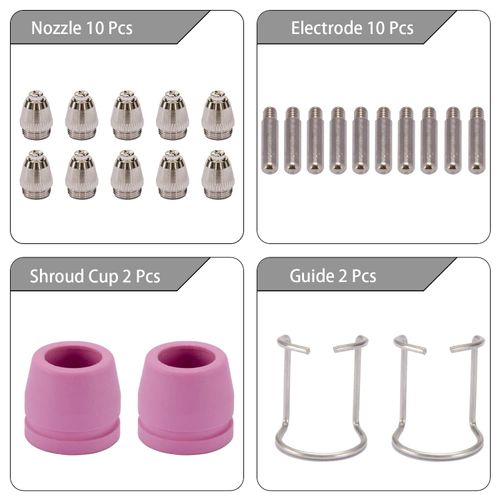 SG-55 AG-60 WSD-60 .030’‘ Plasma Cutter Cutting Torch Tip Nozzles Consumables Kit 24pk