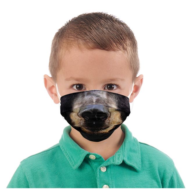 Wildlife Artists Fun Youth Animal Face Masks, Washable, Reusable - Black Bear