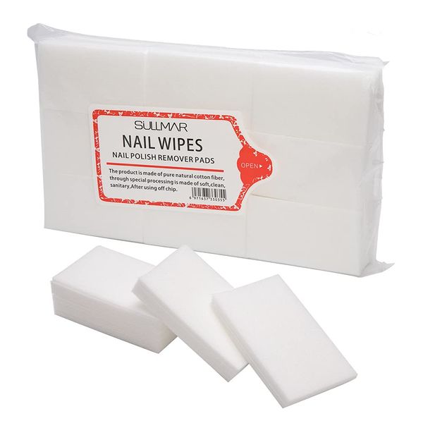 1 Bag of 100Pcs Lint Free Nail Polish Remover Wipes Manicure Pedicure, Acrylic Nail Art Salon Gel Wipe Cotton Cleaner, Wipes for Nail Art UV Gel Acrylic Polish Remover