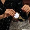 Frcolor Hand Mirror, Folding Mirror, Makeup Mirror, Hand Held Makeup Mirror, Stand Mirror, Tabletop Cosmetic Tool, Travel Makeup Mirror, Handle Travel Mirror, Antique Mirror, Makeup Tool, Round (Bronze)