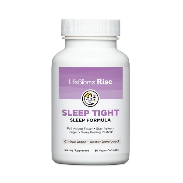 Healthy Directions LifeBiome Rise Sleep Tight with Immediate and Extended-Release Melatonin Plus GABA in Innovative Microbeadlets Helps You Wind Down Fast for Deep, Restful Zzzs