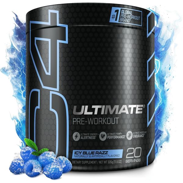 Cellucor C4 Ultimate - Pre Workout Powder - 20 Servings - Icy Blue Razz