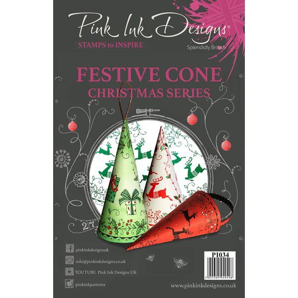 Pink Ink Designs Clear Stamp-Festive Cone, A5