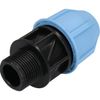 20mm x 3/4" MDPE Male Adapter Compression Coupling Fitting Water Pipe PN16
