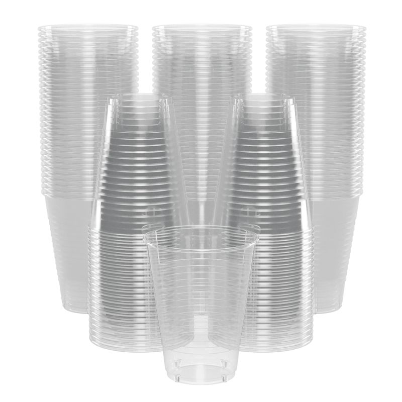 Exquisite 12 oz Clear Plastic Cups For Party 50 Pack | Clear Disposable ...