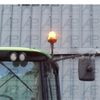 Rotating Flashing Amber Beacon 12V Flexible DIN Pole Mount Tractor Warning Light