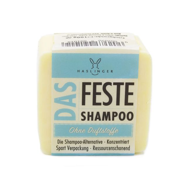 Das Feste Shampoo ohne Duftstoffe, 100 g, von Haslinger