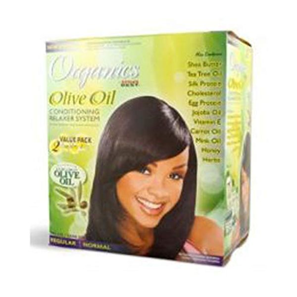 Africa's Best Organics Olive Oil Extra Virgin Relaxer Regular Value Pack