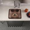 Monarch Abode 17-inch Hand Hammered Pure Copper Highball Dual Mount Drop in Kitchen Sink, Drop in or Undermount Kitchen Sink, Deep Single Rectangular Bowl