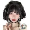 M Grande DY65A Women's Basic Line Wig, 6-Piece Set, Produced by Top Stylist, Natural, Makes Your Face Look Smaller, Full Wig, (F, Black Curl