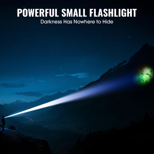Banral Rechargeable Tactical Flashlights, High Lumens Small Mini USB-C LED Flashlight, Compact EDC Flash Light, 4 Modes&Memory Function, Waterproof Pocket Lights for Home,Camping,Emergency (2, Red)