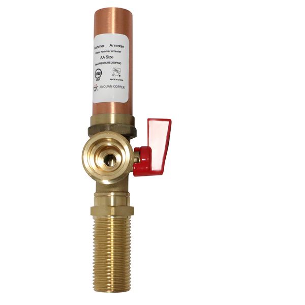 1 Pc XFITTING Washing Machine Stop Valve, 1/2" MIP x 3/4" MHT, Red