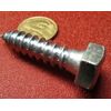 Zinc Hex Head Lag Screw 3/4 Hex Size 1/2 Thread x 2.00" Length, 25 pcs