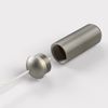 Brushed Brass Gold & Silver Knurled Cylindrical Bathroom Light Pulls (Silver)