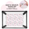 Yoofoss Fitted Travel Cot Sheets - 95 x 65cm, Breathable & Cozy, Elasticated, 2 Pack Pink Floral