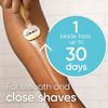 Gillette Venus Comfortglide with Olay Coconut Womens Razor Handle + Blade Refills, Silver, 2 Count