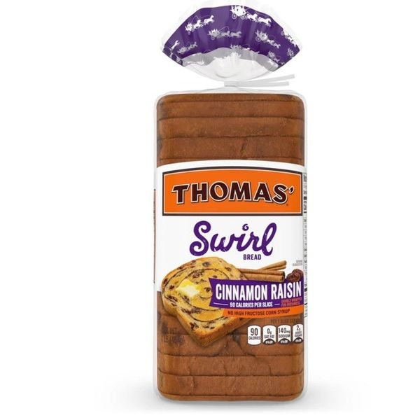 Thomas' Cinnamon Raisin Swirl Bread, 16 Oz Cinnamon Raisin Bread
