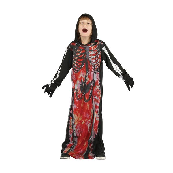 Bristol Novelty CF123 Skeleton Demon, Boys, Black, White, Red, Medium