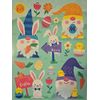 New! Hoppy Easter. Easter Bunny, Eggs, Gnomes Window Clings Decor Spring 