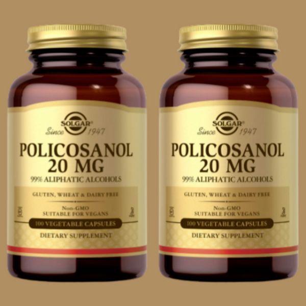 Solgar Policosanol 20 100 Capsules 2 Bottle Set