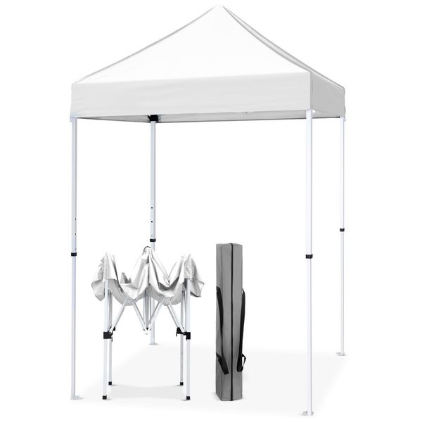 5x5 Pop Up Canopy Tent Instant Outdoor Canopy Easy Set-up Straight Leg Foldin...
