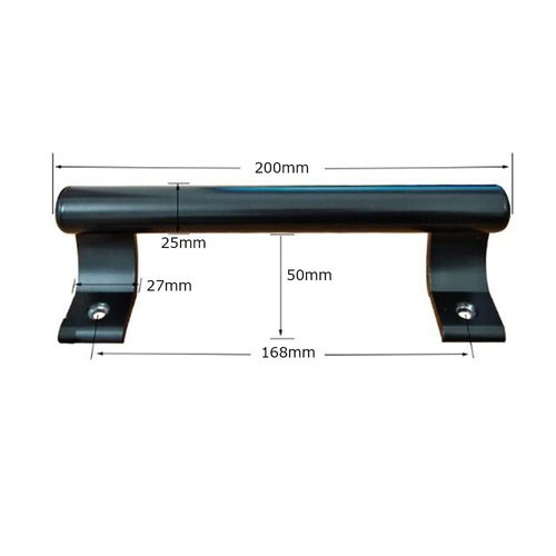 WANLIAN-Aluminum alloy sliding door handle balcony glass sliding door handle bathroom door handle closet door handle metal modern handle (Black)