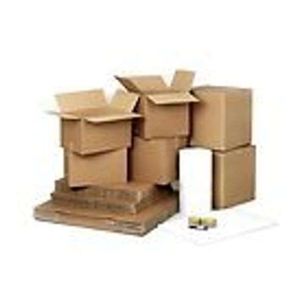X-Large Cardboard Box House Moving Removal Packing Kit 40 Boxes, Extra Bubble Wrap, Tape etc