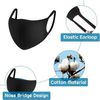 10 PCs Washable Reusable Cotton Face Mask Breath Comfortable Double Layer Black