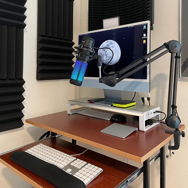 Mic Boom Arm Stand With Pop Filter, Compatible With Fifine K669