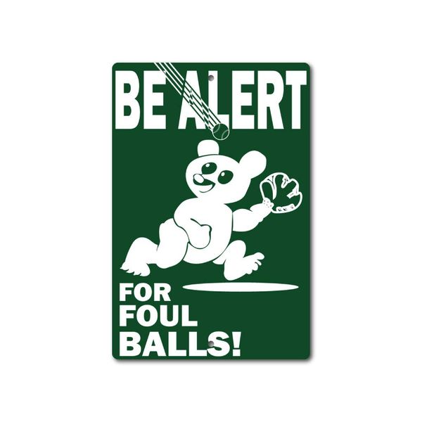 Wrigley Field Foul Ball Sign