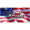 American Flag Personalized Novelty Car Tag Sign