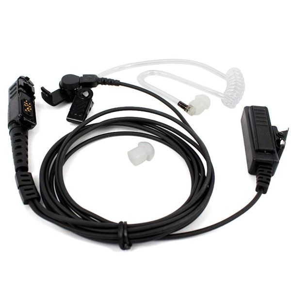 2 Wire Acoustic Tube Earpiece Mic Headset Mic Compatible with Motorola XIR P6600 XIR P6620 XPR3000 XPR3000e XPR3300 XPR3300e XPR3500 XPR3500e Two-Way Radio