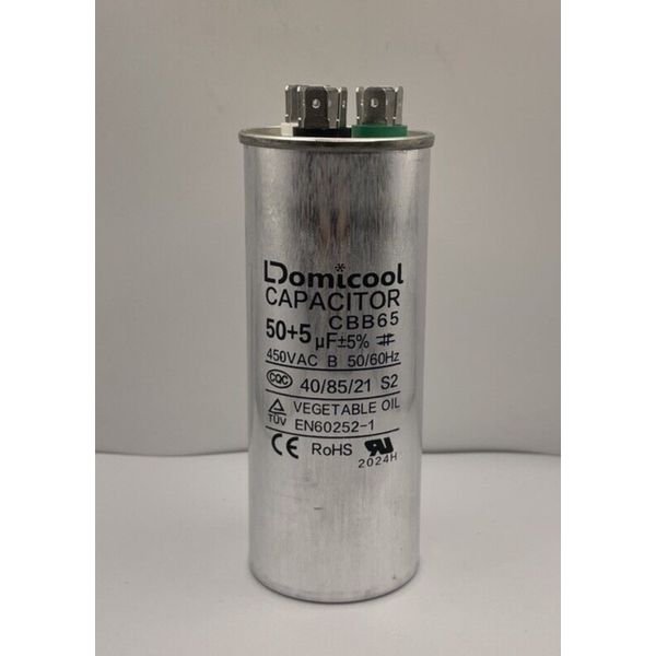 50/5 MFD 240V/660V Dual Run Round Start AC Capacitor AC Motor Cool or Heat Pump