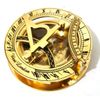 3" Sundial Compass with Teak Wood Box Inlaid with Solid Brass
