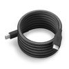 CIO Spiral Cable Type-C PD 240W Data Transfer 480Mbps Magnetic Suction Memory Foam CtoC (Light Black)