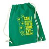 Flox Creative Green Drawstring Bag Neon Yellow Eye Scream