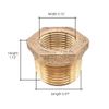 Thrifco 5318056 3/8 inch x 1/8 inch Brass Hex Bushing