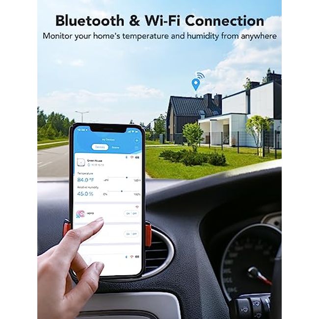 Smart WiFi Thermometer Hygrometer Indoor Bluetooth Room WiFi Temperature  Sensor