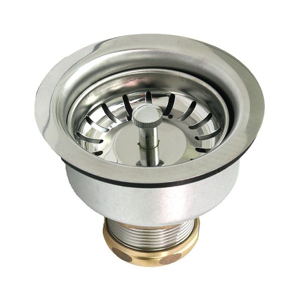 Kitchen Sink Stainless Steel Drain Assembly Strainer Basket Snaplock Stopper