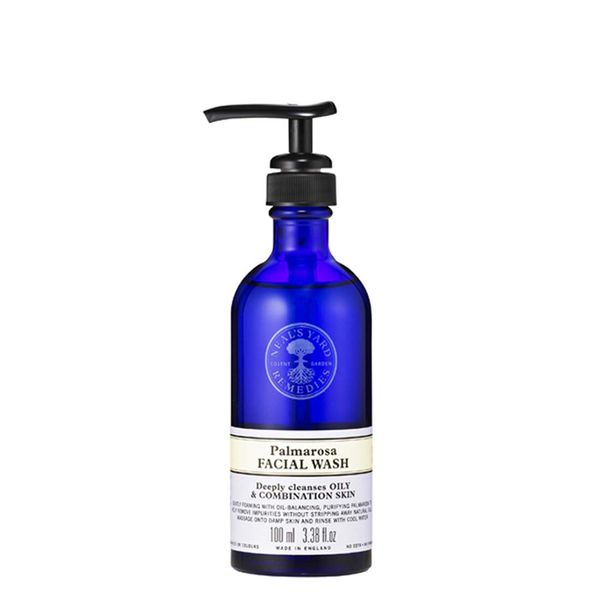 NEAL'S YARD REMEDIES Palma Rosa Facial Wash (Gel Facial Wash for Sebum Care), 3.4 fl oz (100 ml) (x 1)