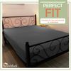 Microfibre fitted sheets -, 100 % polyester, Charcoal Grey, 90x190 - 100x200 cm