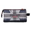 Pepe Jeans Ian Triple Pencil Case Blue 22x12x5 cms Polyester