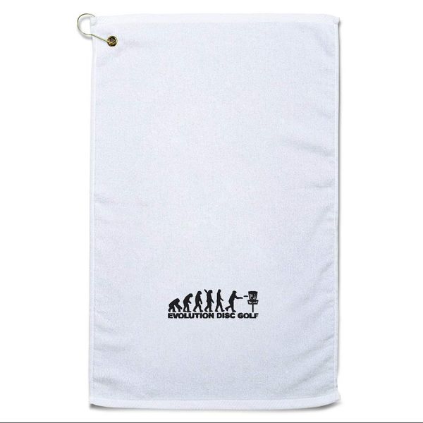 Style In Print Golf Towel Evolution Disc Gold Cotton Bag Accessories White