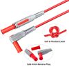 Cleqee Multimeter Test Leads Kit 4 mm Banana Plug Cable Test Probe with 8 Pieces Interchangeable Precision Sharp Test Probes Crocodile Clips for Multimeter Electrical Testing