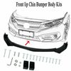 For Dodge Challenger SRT SXT RT Front Bumper Lip Spoiler Splitters + Strut Rods