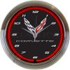 Corvette C8 Next Generation Home Décor Light 15" Neon Clock 8CORV8