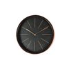 12" Inch Rose Gold and Black Minimalist Wall Clock