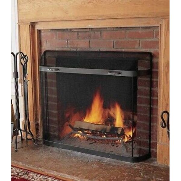 Pilgrim Home and Hearth SGI Series 39" W x 31" H 6.5" D Fireplace Spark Guard...